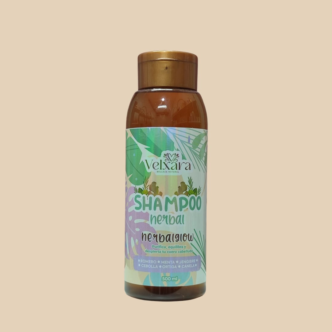 🌿 SHAMPOO HERBAL –HERBALGLOW Cuero Cabelludo Normal a Graso (500 ml)