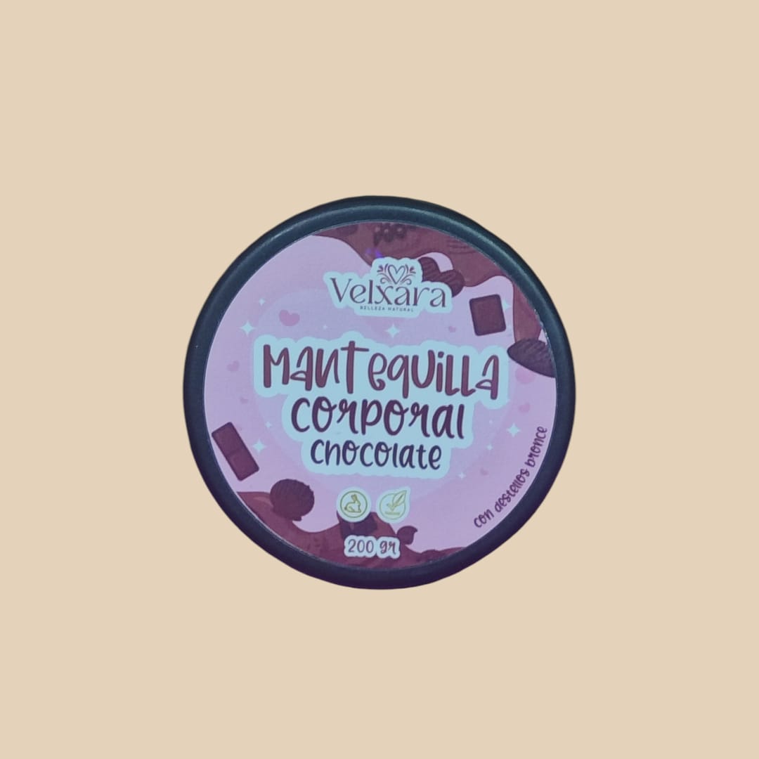🍫 Mantequilla Corporal Chocolate con Destellos Dorados – 200 g