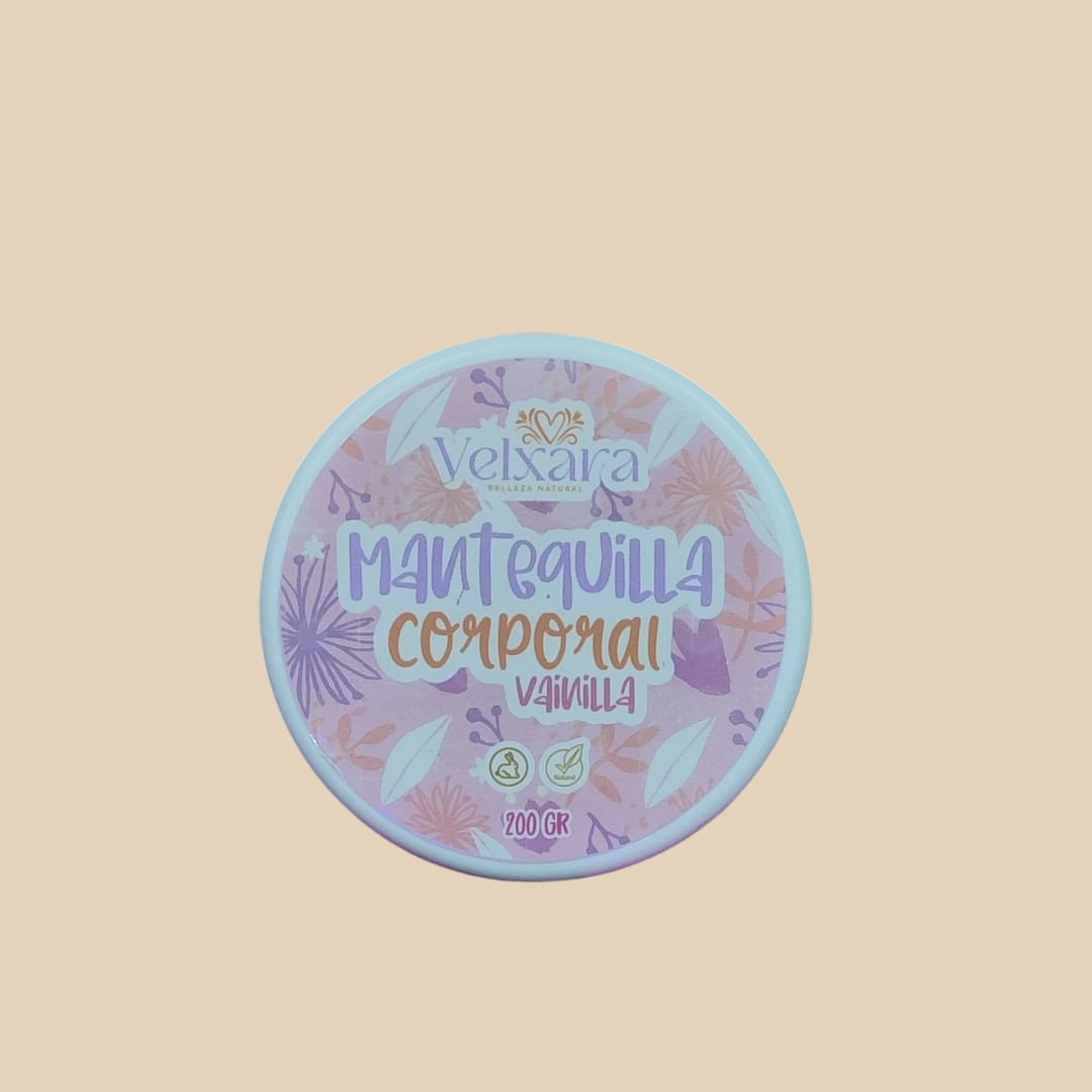 🍦 Mantequilla Corporal Vainilla con Destellos Plateados – 200 gr