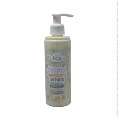 4 Crema Iluminadora Corporal Silver Aroma Vainilla - 250gr
